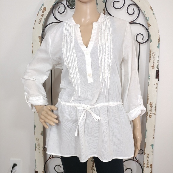 Calvin Klein white blouse blouse medium - Picture 1 of 6